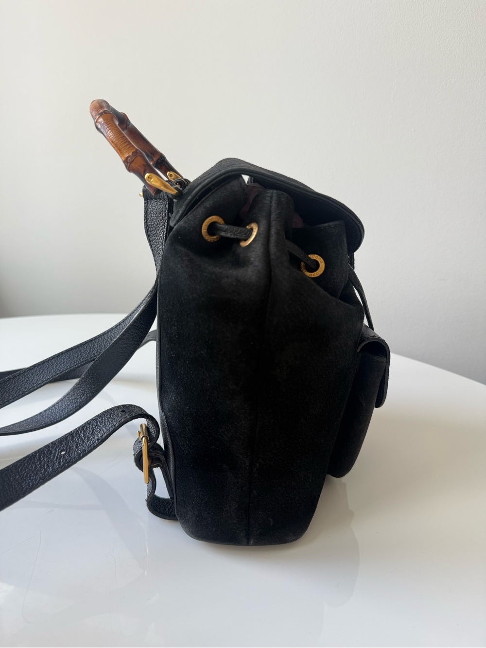 Gucci Mini Bamboo Suede Backpack - Picture 6 of 12